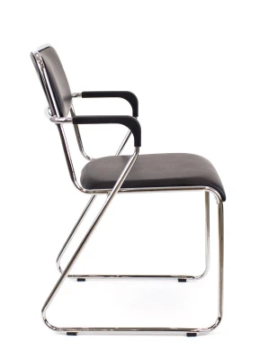 Кресло Fix Plus Chrome (экокожа черная)